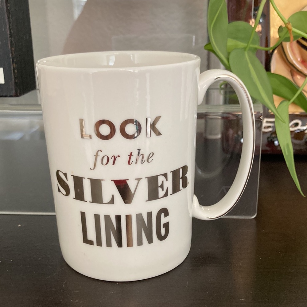 NWT Kate Spade ♠️ x Lenox mug “Look for the sliver lining”
